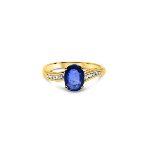 Curvy Blue - 1.50 carat - or jaune 18k - AGUADEORO