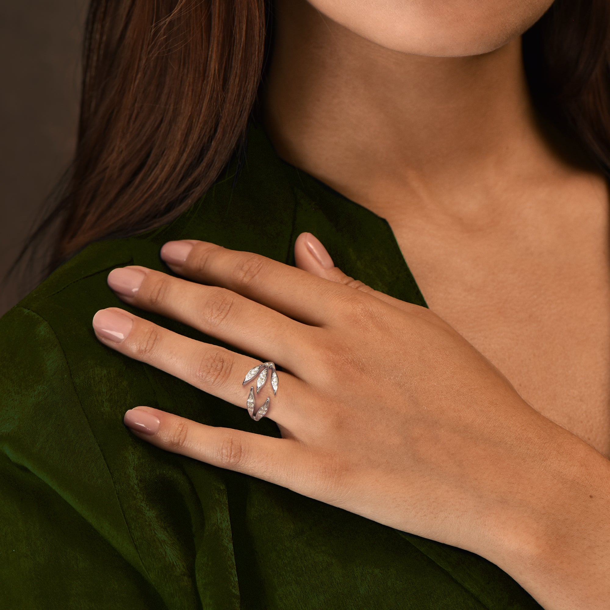 The Little White Leaves - or blanc 18k - AGUADEORO