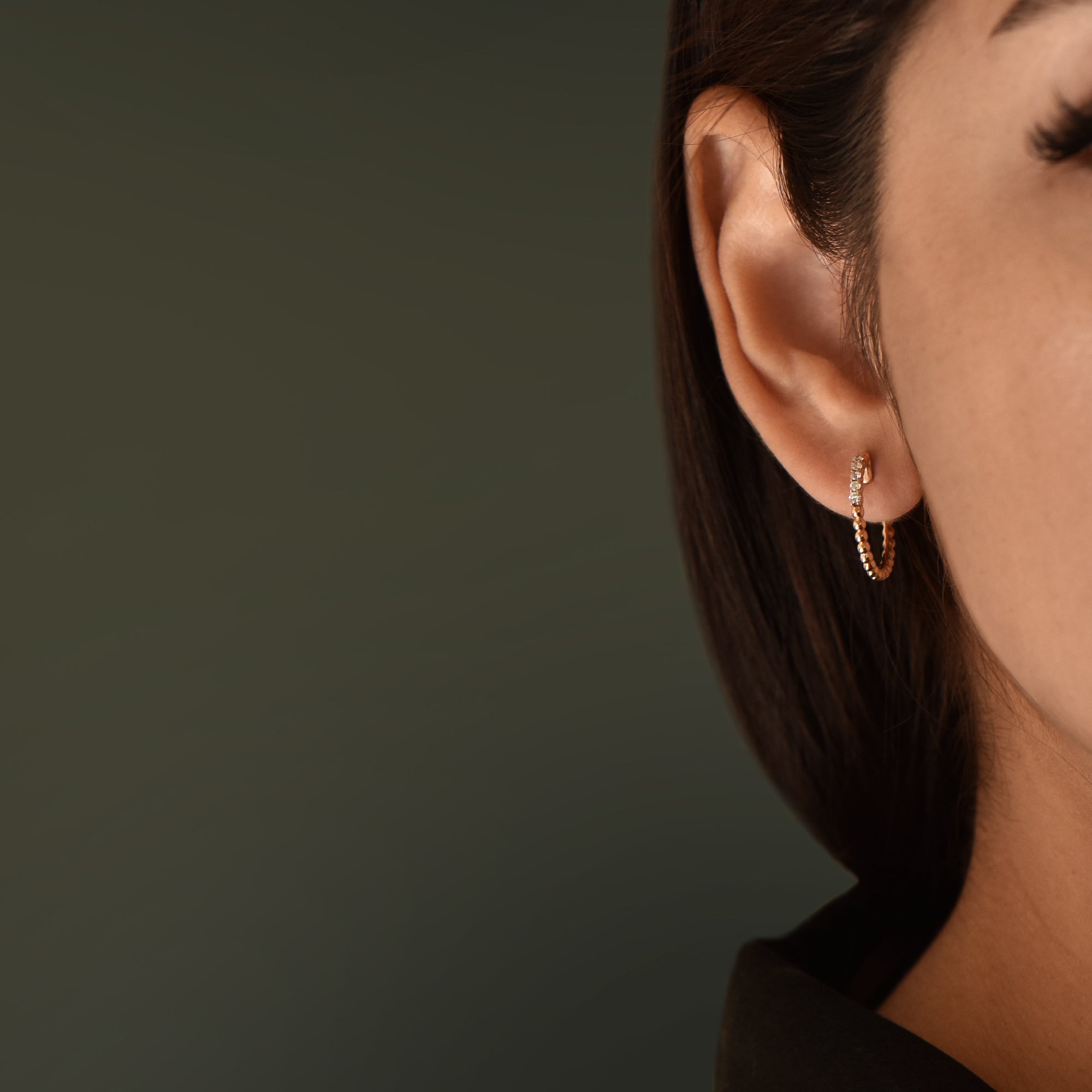 Boucles d'oreilles Angel's Halo - or rouge 18k - AGUADEORO