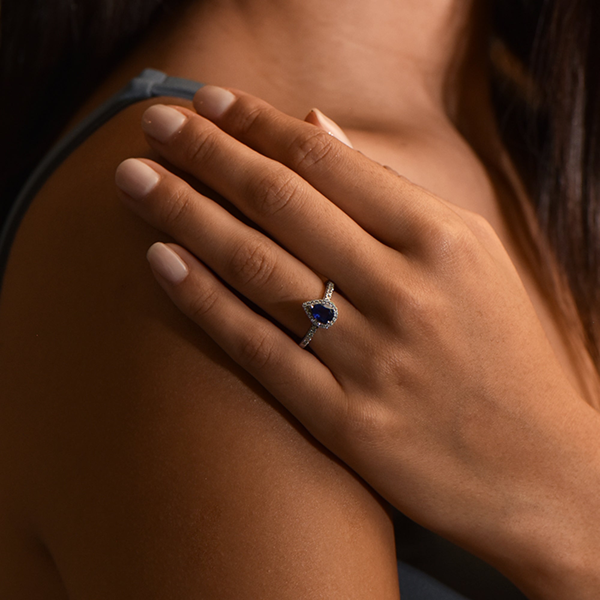 The Blue Joy 0.50 carats - or blanc 18k - AGUADEORO