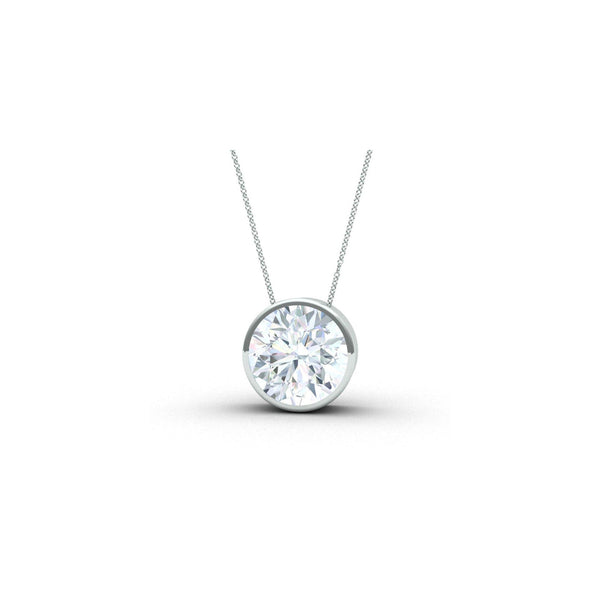 collier or blanc diamant solitaire 