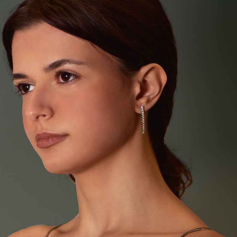 Boucles d'oreilles Falling Star - or blanc 18k - AGUADEORO