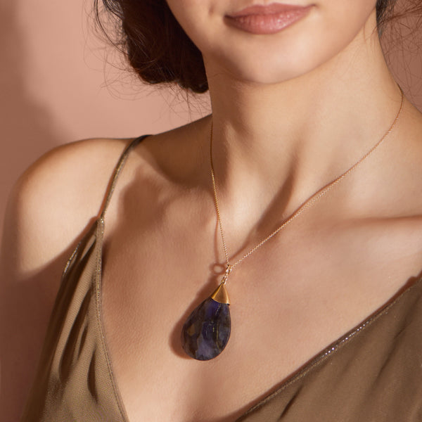 Collier Labradorite L - or jaune 18k - AGUADEORO