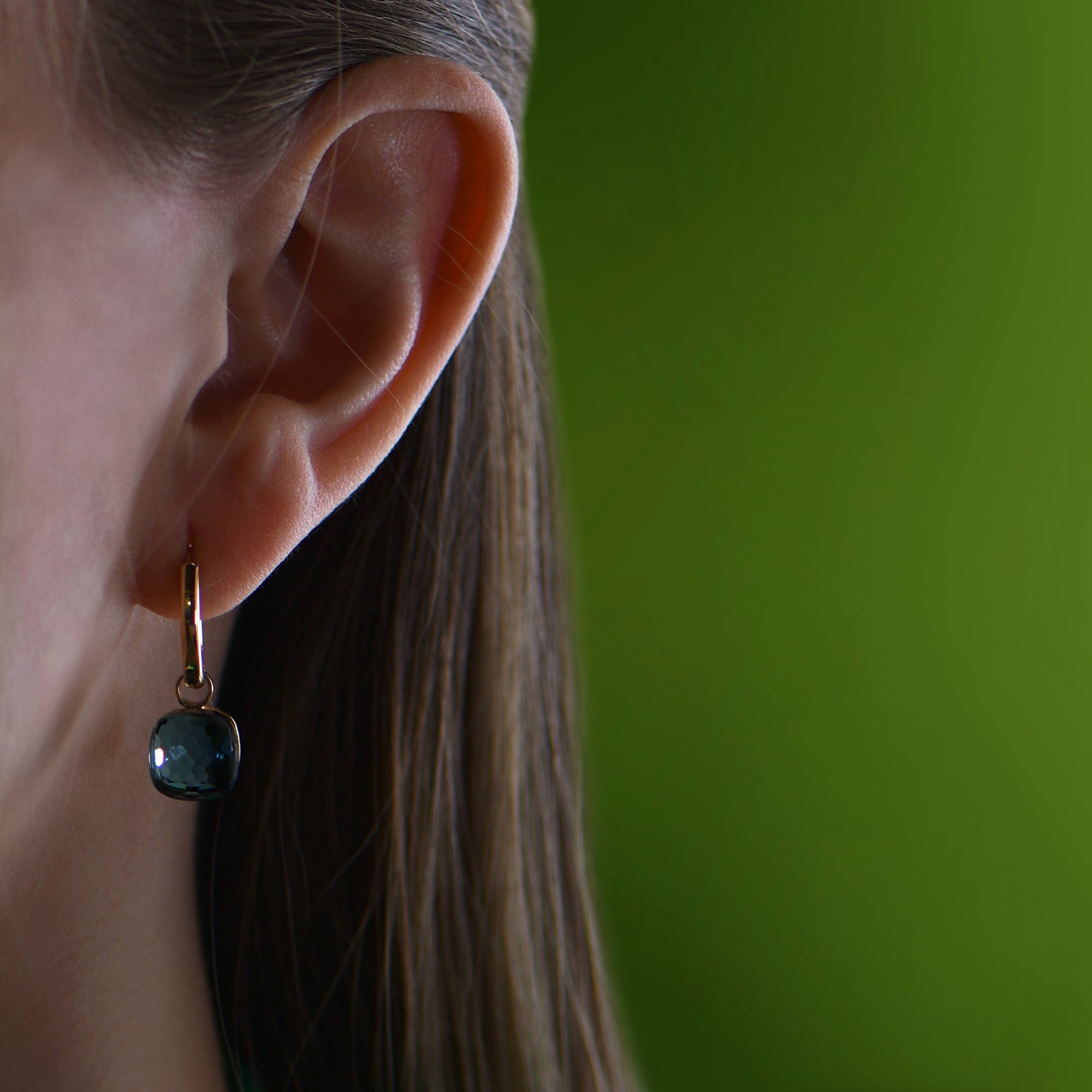 The Honeycomb: Blue-green -or jaune 18k - AGUADEORO