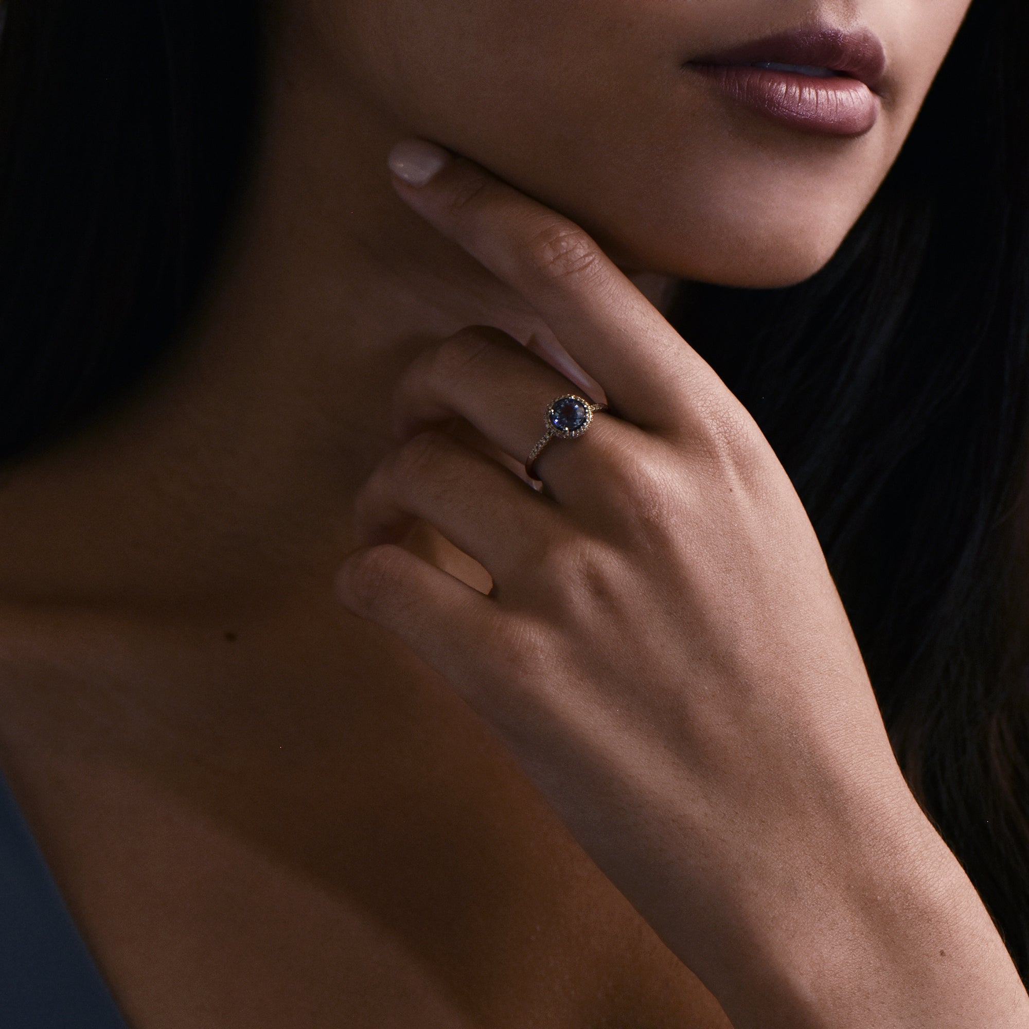 Pretty Blue Eyes - 0.80 carat - platine 950 - AGUADEORO