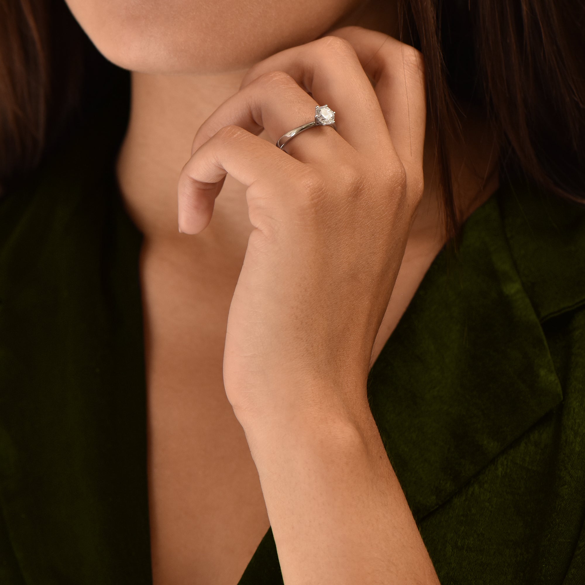 Sobriété Heureuse (XL) - 1.00 carat - platine 950 - AGUADEORO